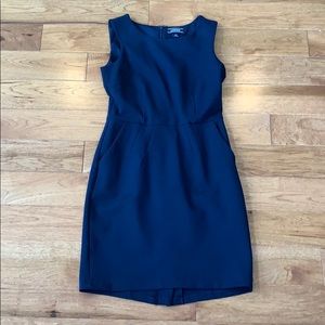 Lands’ End Navy Ponte A Line Sheath Dress